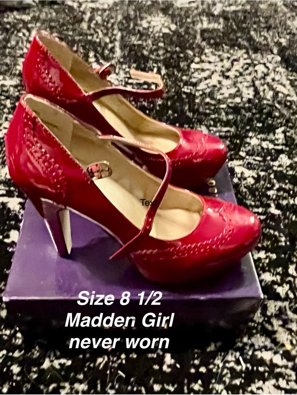 Madden Girl Red Mary Jane Platform Heels